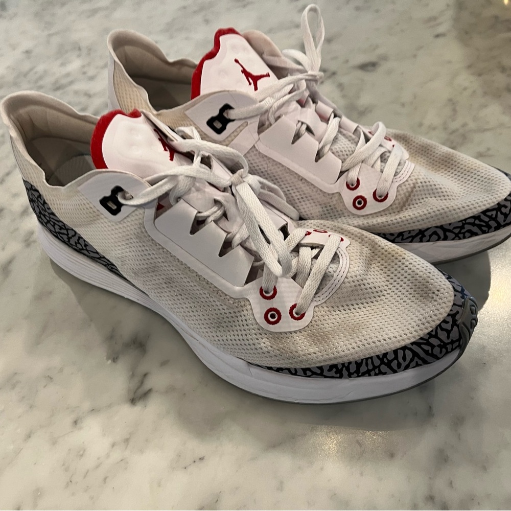 Jordan 88 Racer White Cement Sneakers 9.5